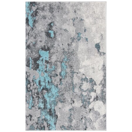 Safavieh 10 x 10 ft. Adirondack Round Rug; Turquoise & Grey ADR134K-10R